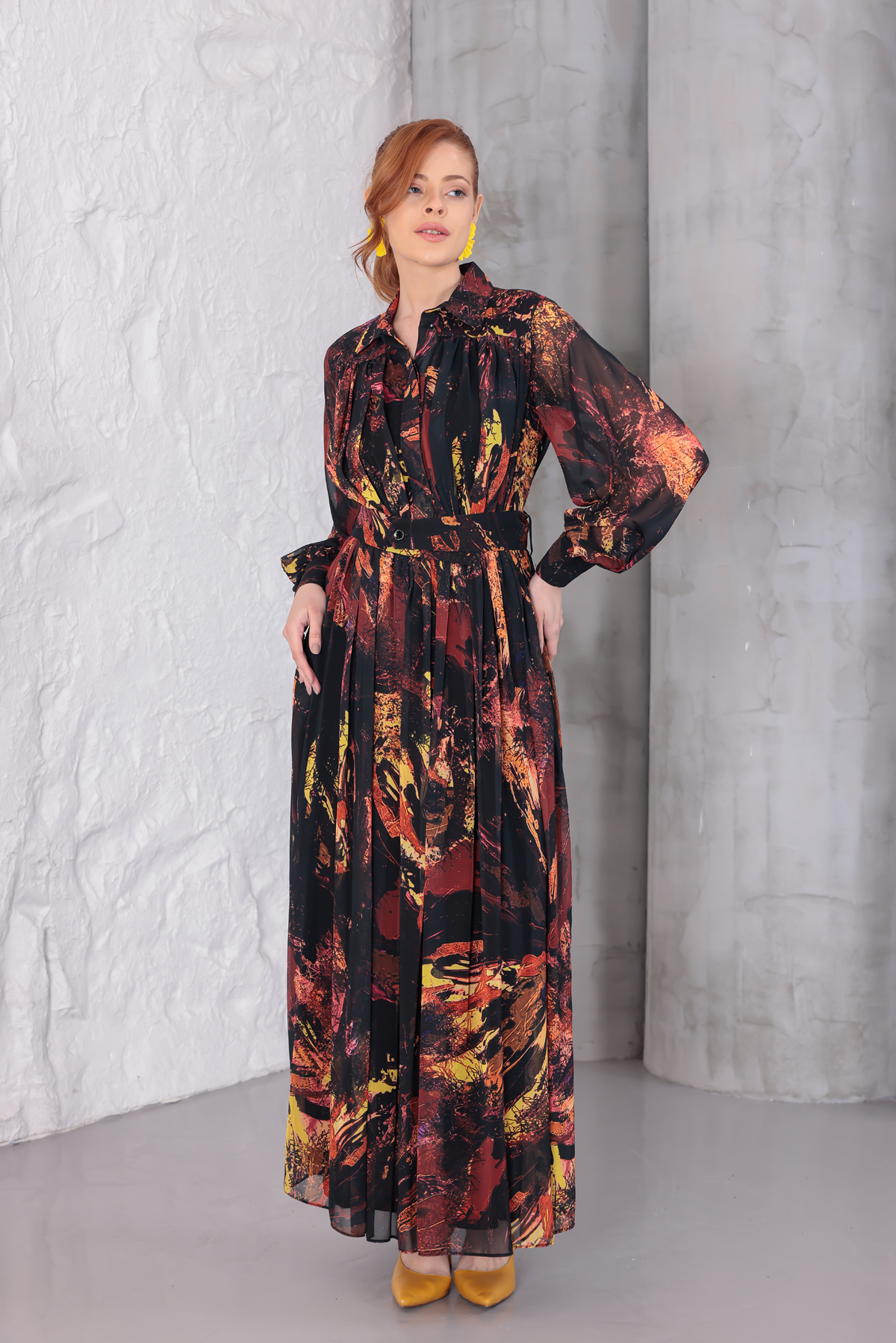 desenlİ saten elbİse